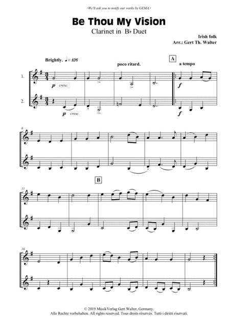 Be Thou My Vision (arr. Gert Th. Walter)