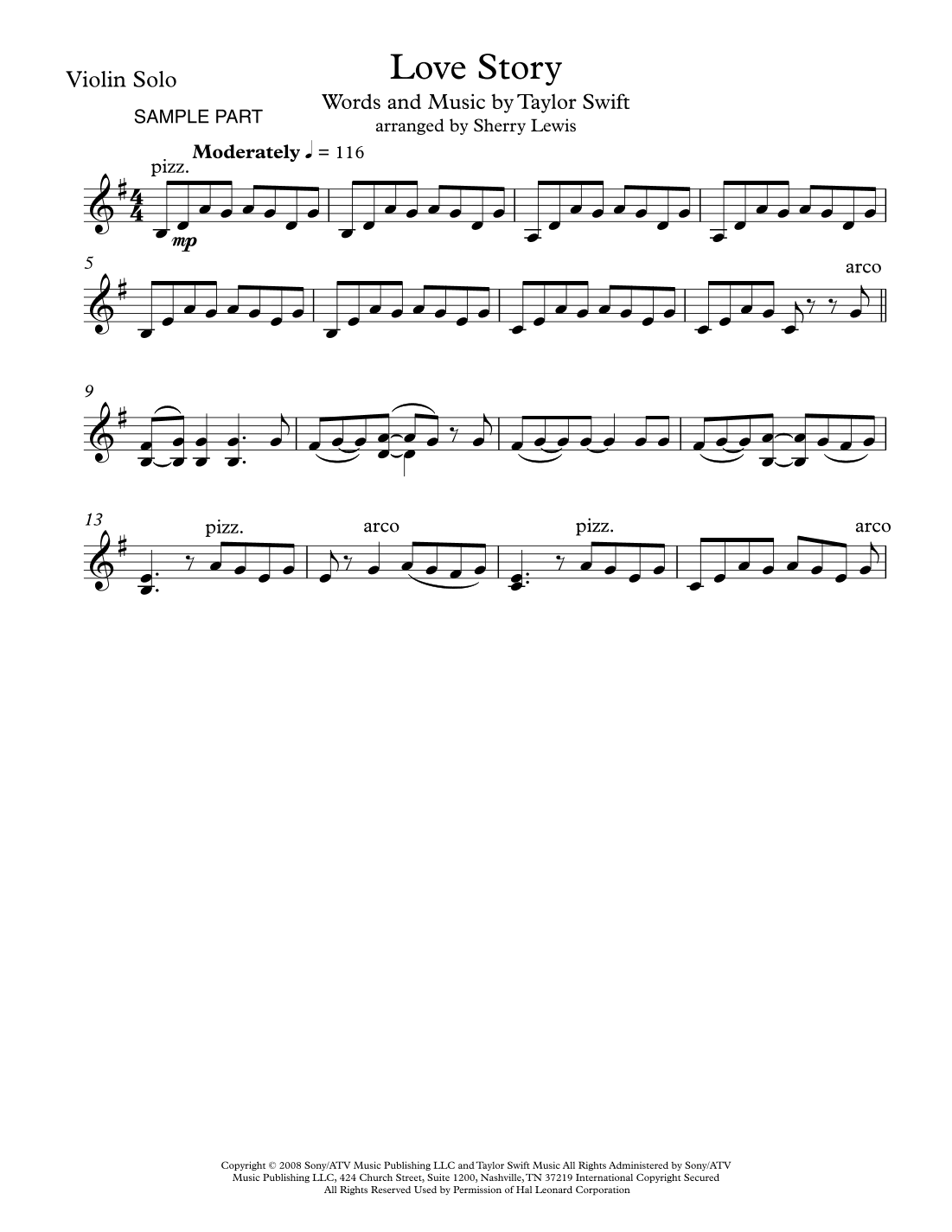 Love Story (arr. Sherry Lewis)