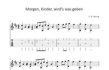 Morgen, Kinder, wird‘s was geben (arr. Bettina Schipp)