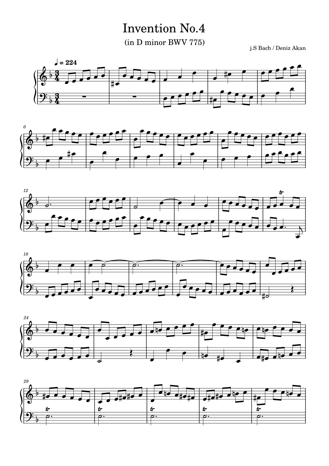 Invention No.4 (arr. Johann Sebastian Bach)