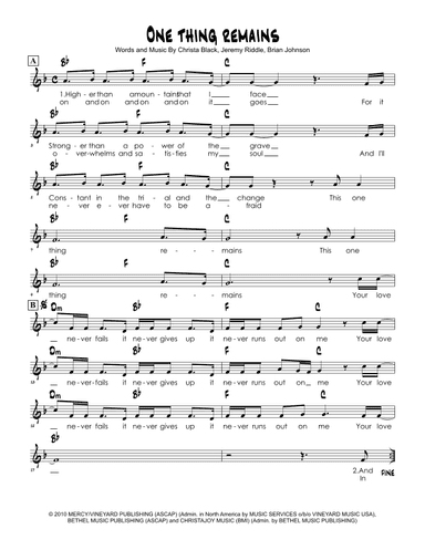 One Thing Remains (your Love Never Fails) (arr. Brian Kim)
