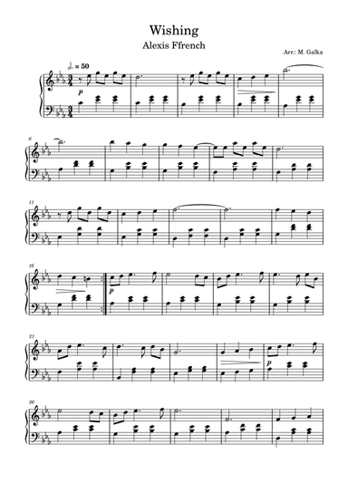 Wishing (arr. Magdalena Galka)