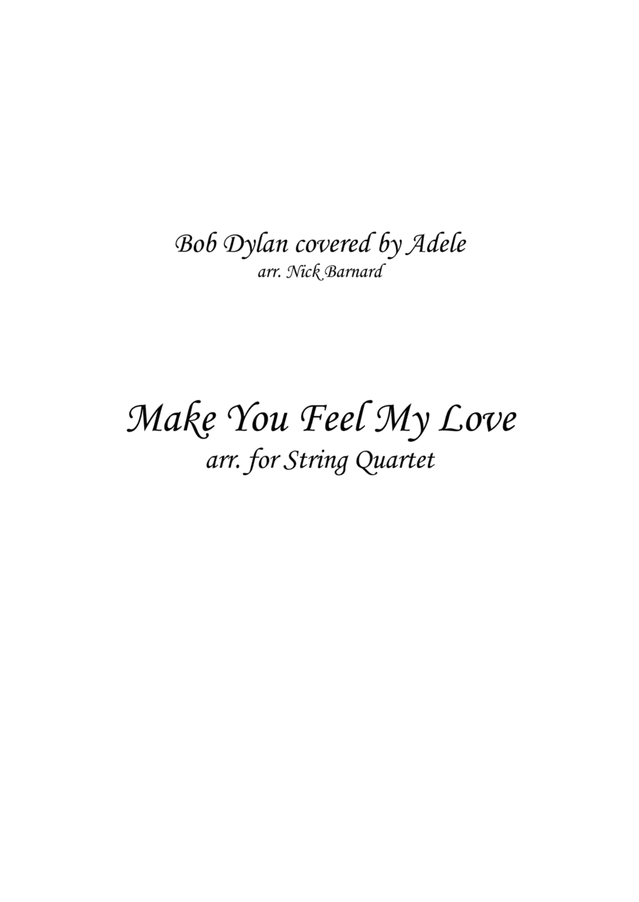 Make You Feel My Love (arr. Nick Barnard)