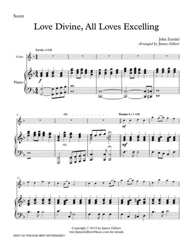 Love Divine, All Loves Excelling (arr. James Gilbert)