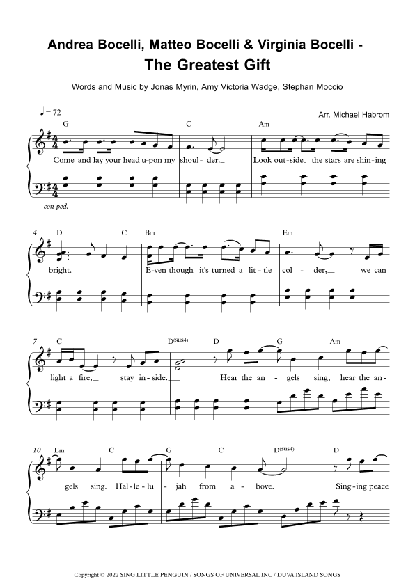 The Greatest Gift (arr. Michael Habrom)