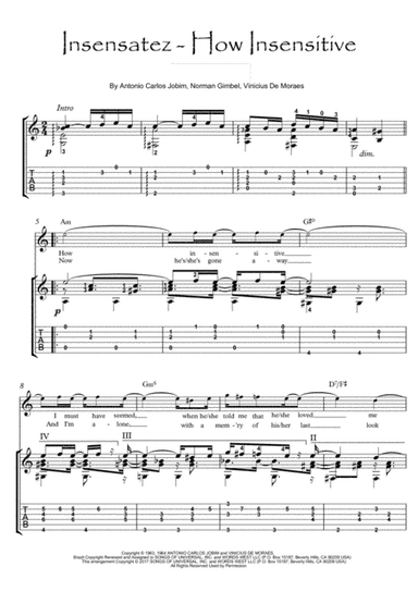 How Insensitive (insensatez) (arr. PianoSheetNow)