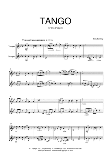 Tango for two trumpets