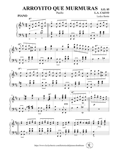 Arroyito que Murmuras (arr. Lezlye Berrío)