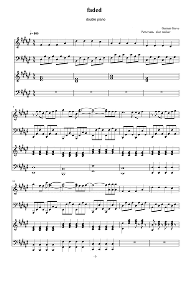 Faded (arr. Alan Walker)