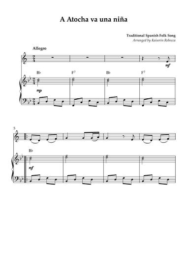 A Atocha va una niña (arr. Kaiserin Rebecca)