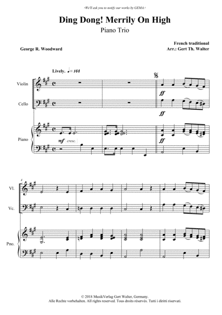 Ding Dong! Merrily On High (arr. Gert Th. Walter)