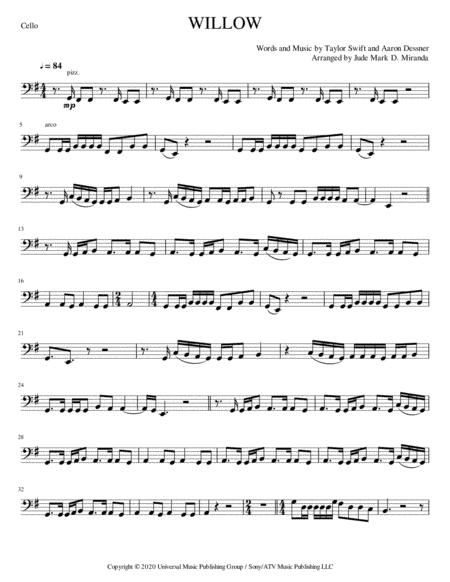 Willow (arr. JUDE MARK D. MIRANDA)