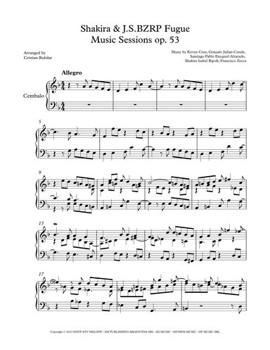 Shakira: Bzrp Music Sessions Vol. 53 (arr. Cristian Rubilar)