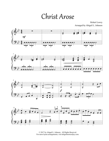 Christ Arose - Intermediate Piano Solo (arr. Abigail L. Johnson)