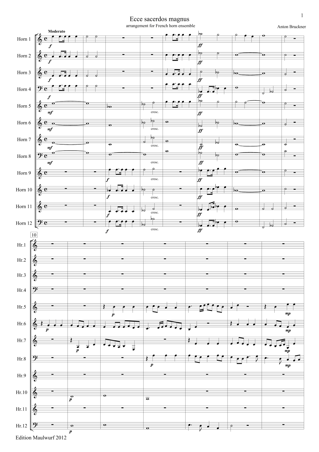 Ecce Sacerdos (arr. Edition Maulwurf)