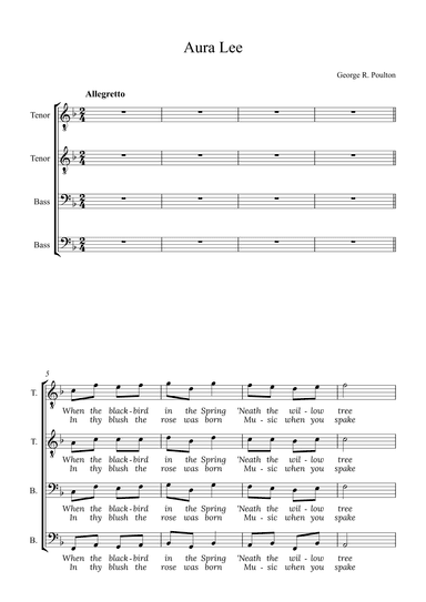 Aura Lee (arr. Alex Nunes Rodrigues)