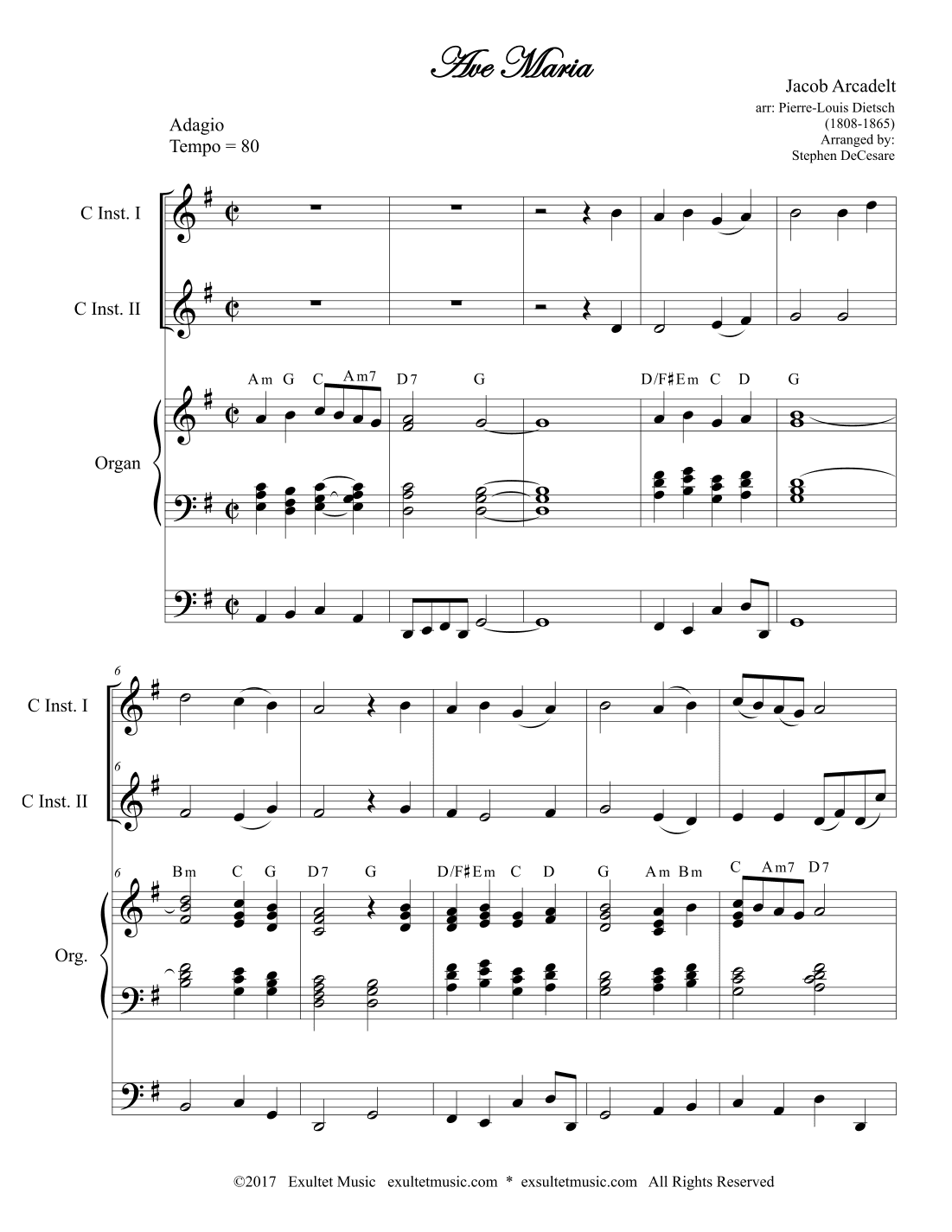 Ave Maria (Duet for C-Instruments) (arr. Stephen DeCesare)
