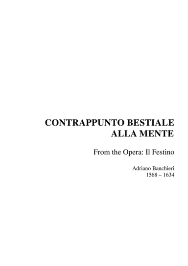 CONTRAPPUNTO BESTIALE ALLA MENTE - For S,CT,A,T,B