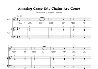 Amazing Grace (My Chains Are Gone) (arr. Henrique F Mangoni)