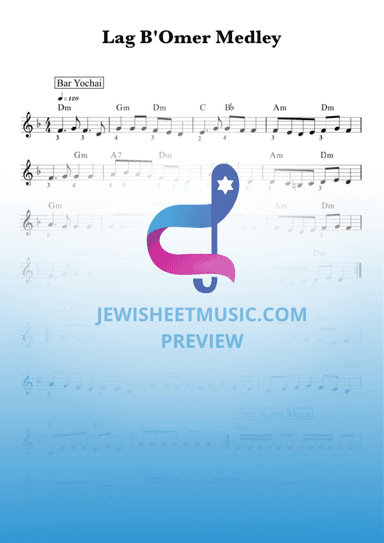 Lag BaOmer Medley. Lead sheet. (arr. Rivka Sloboder)