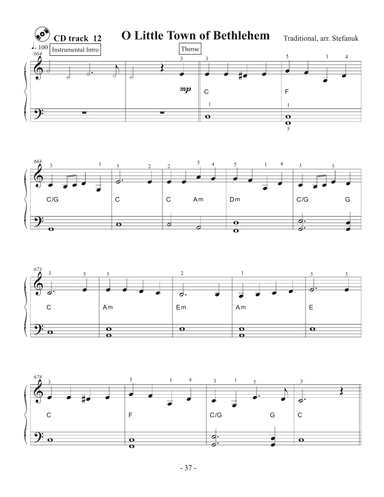 O Little Town of Bethlehem, very easy piano (arr. Misha Stefanuk)