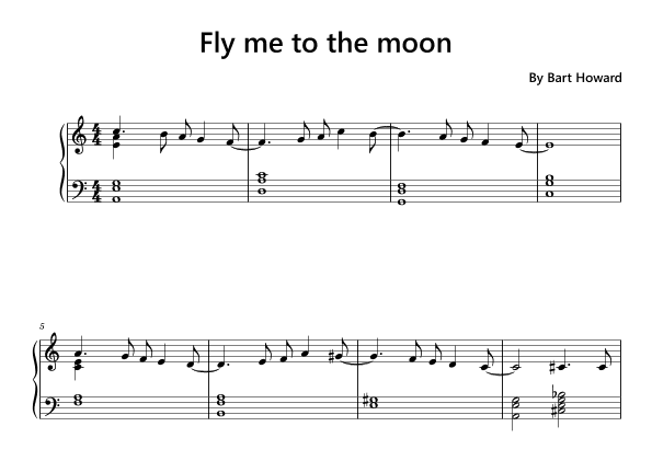 Fly Me To The Moon (in Other Words) (arr. Funtom)