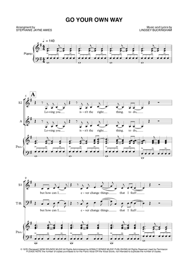 Go Your Own Way (arr. Stephanie Jayne Amies)