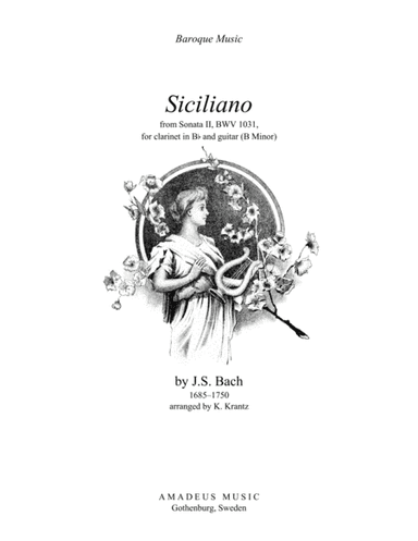 Siciliano BWV 1031 for clarinet in Bb and guitar (arr. Amadeus Music)