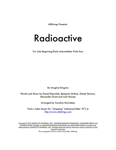 Radioactive (arr. Caroline McCaskey)