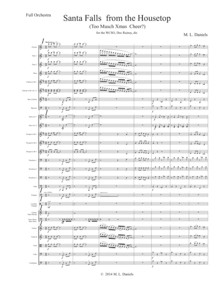 Santa Falls from the Housetop (arr. M. L. Daniels)