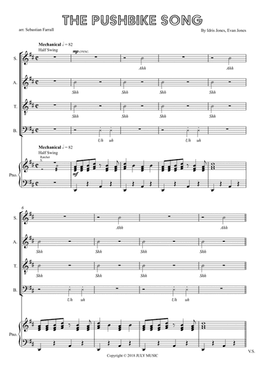 The Pushbike Song (arr. Sebastian Farrall)