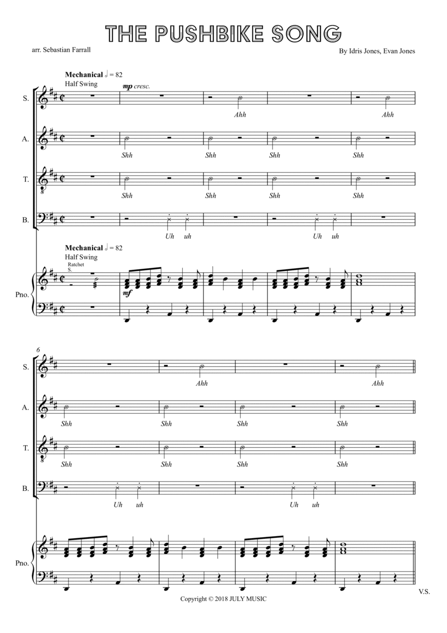 The Pushbike Song (arr. Sebastian Farrall)