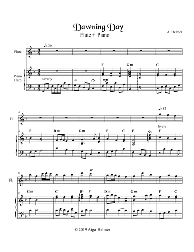 Dawning Day f. Flute +Piano