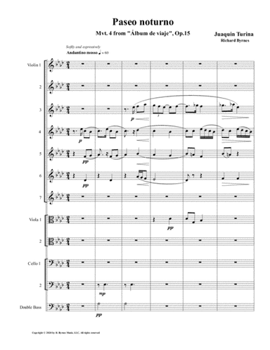 Paseo noturno (String Orchestra) (arr. Richard Byrnes)