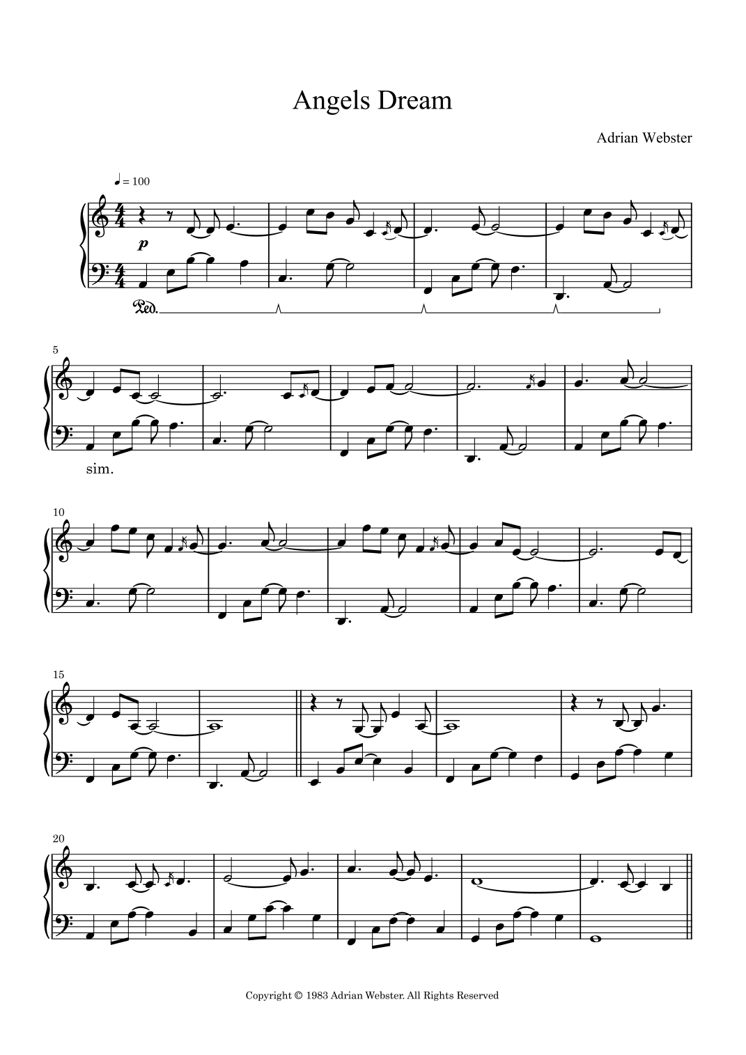 Angels Dream - CrusaderBeach - Peaceful Emotional Piano Solo