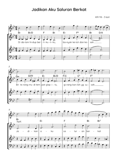 Make Me A Blessing - Score Only (arr. A ngie Wiranata)