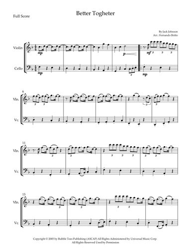 Better Together (arr. Fernando Britto)