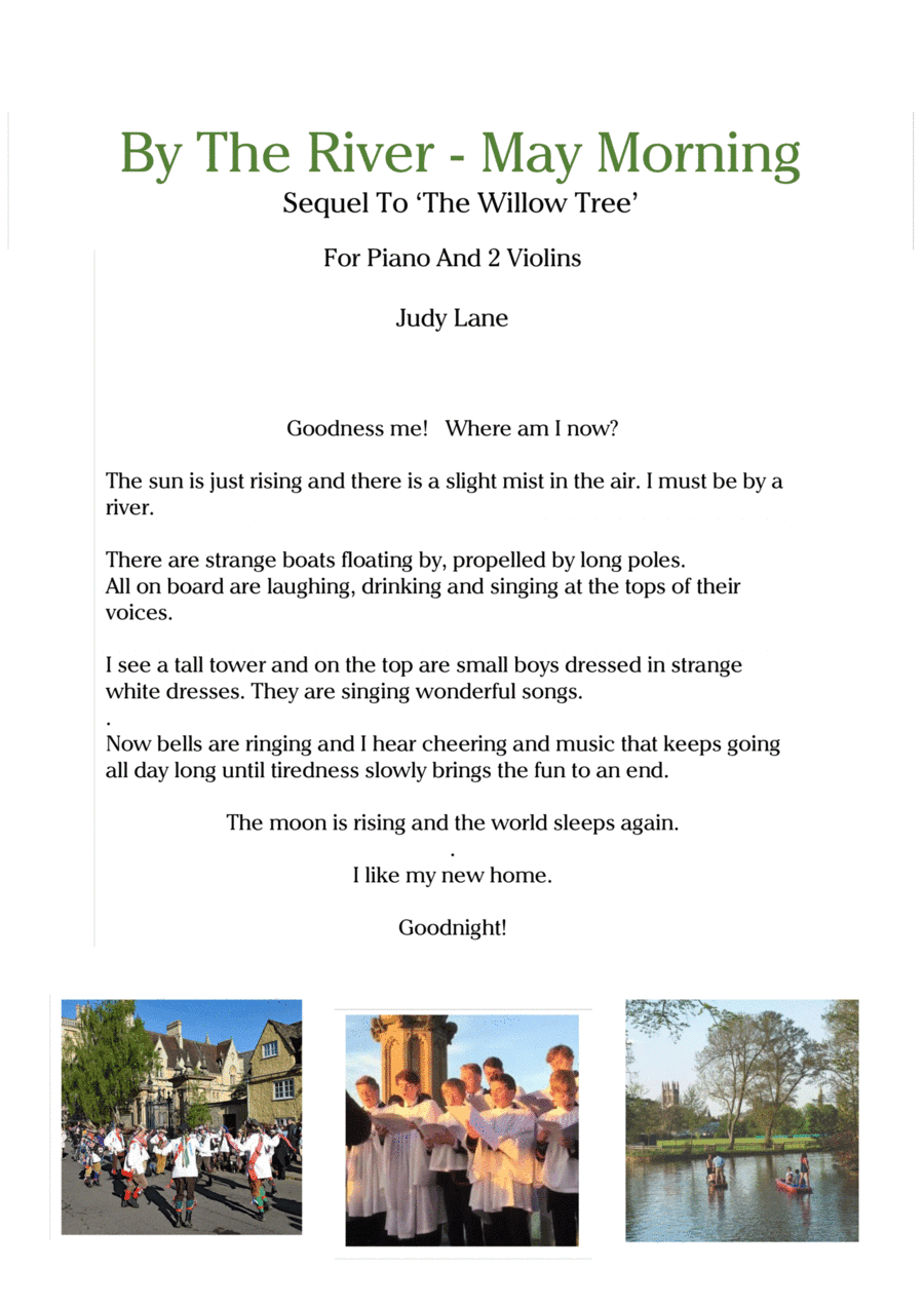 By The River - May Morning.  Instrumental piece for Piano and 2 Violins