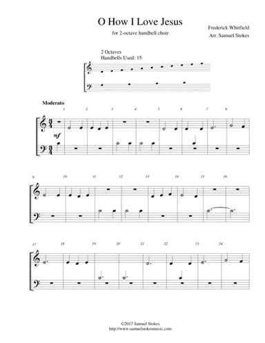 O How I Love Jesus - for 2-octave handbell choir (arr. Samuel Stokes)