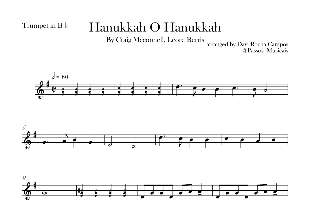 Hanukkah O Hanukkah (arr. Davi Rocha Campos)