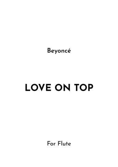 Love On Top (arr. Jireh J.)