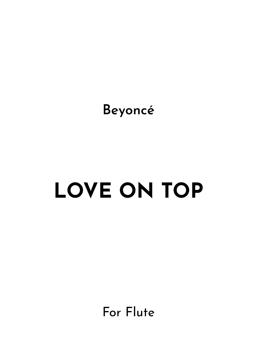Love On Top (arr. Jireh J.)