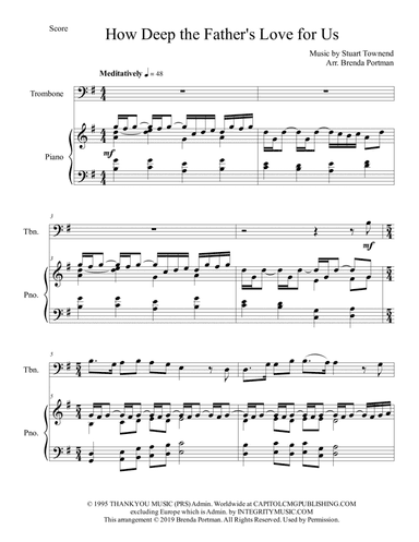 How Deep The Father's Love For Us (arr. Brenda Portman)