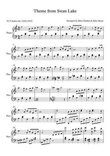 Theme from Swan Lake (arr. Ajlan Akyuz)