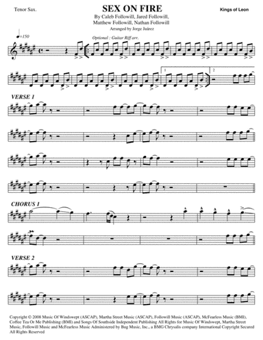 Sex On Fire (arr. Jorge Juárez)