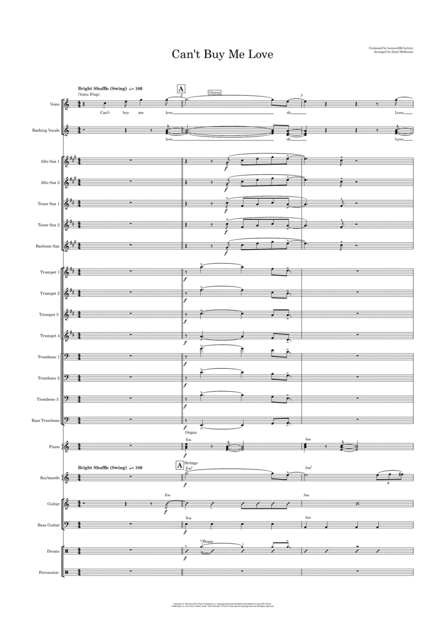 Can't Buy Me Love (arr. Daryl McKenzie)