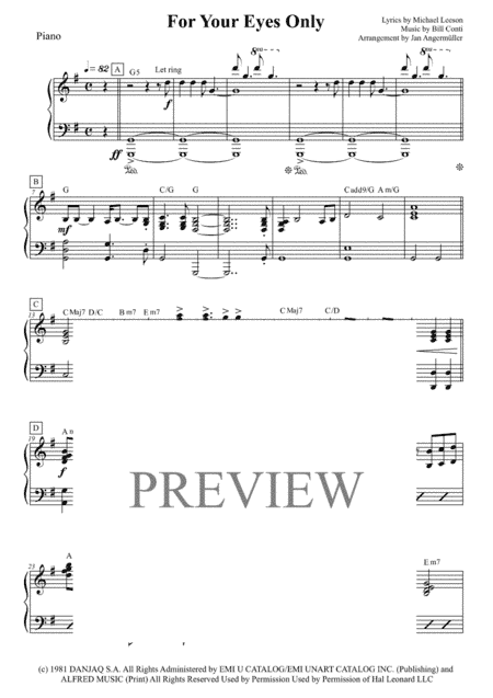 For Your Eyes Only (arr. Jan Angermüller)
