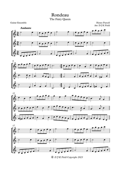 Rondeau from 'The Fairy Queen' (arr. Daniel Field)