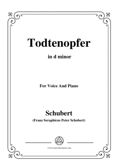Schubert-Todtenopfer,in d minor,for Voice&Piano (arr. MSM)