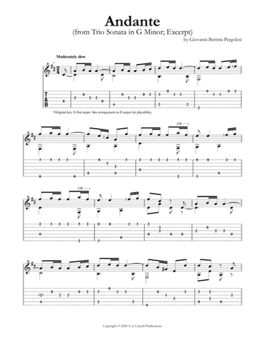 Andante (from Trio Sonata in G Minor) (arr. Mark Phillips)